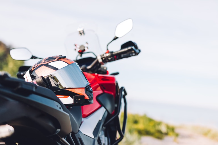 Motorcycle prepared for carrier transport