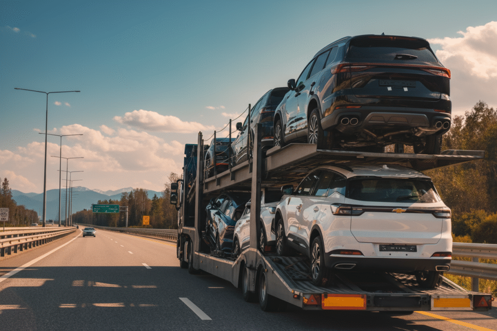 Car shipping pricing factors including distance season and vehicle size