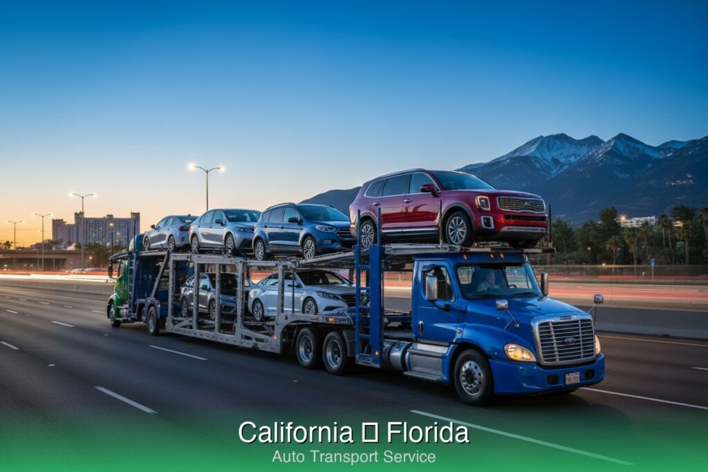 Ship car from California to Florida - SpeedyWay Auto Transport